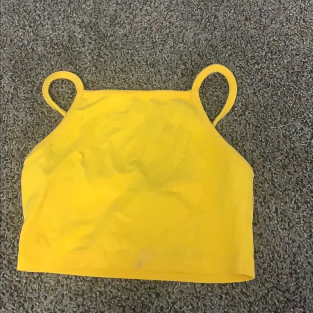 Yellow crop top